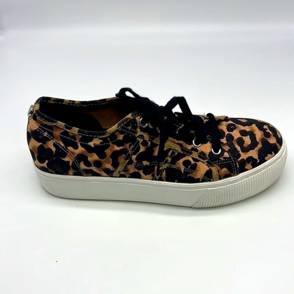 Steve Madden - Emmi Cheetah Brown Black Platform Lace Up Sneakers Size 10